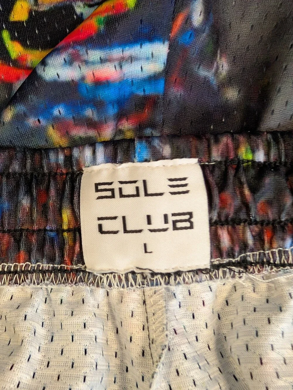 SOLE CLUB NASCAR Race Car Print Athletic Mesh Shorts Size L